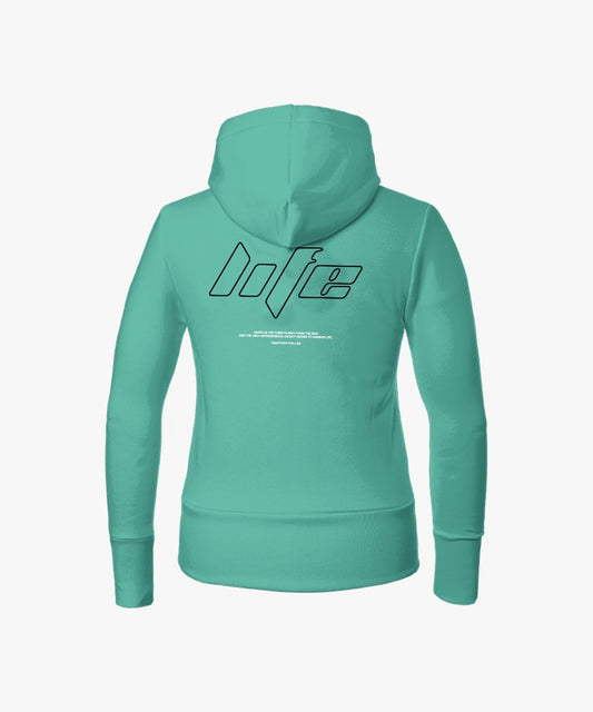 EnergiaPura Felpa con Cappuccio Full Zip Phoenix Lady verde acqua