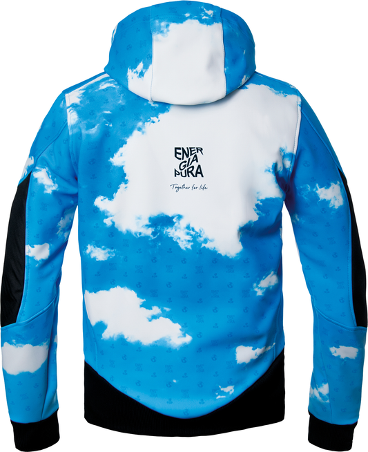 EnergiaPura Giubbino leggero windstopper con cappuccio Print CIELO