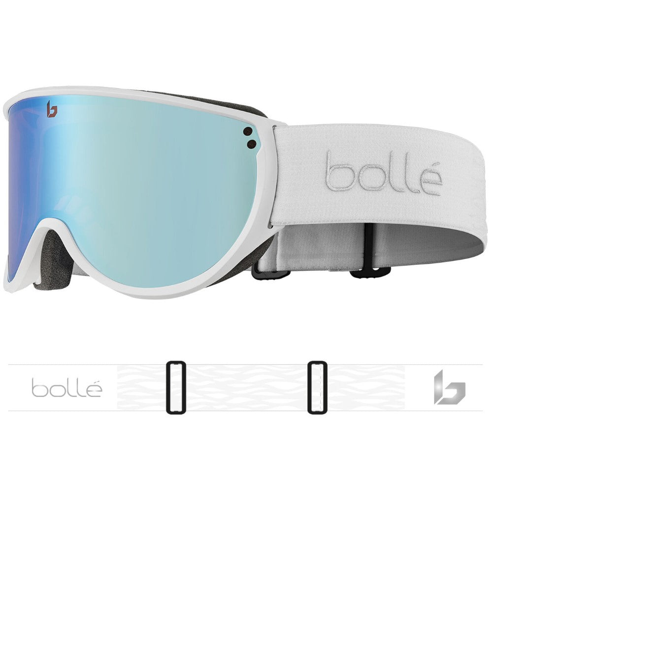 Bollè maschera da sci bianca