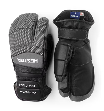 HESTRA GSL Race Comp moffola 3 dita da gara in pelle