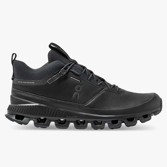 On Running Cloud Hi Waterproof scarpa nera impermeabile